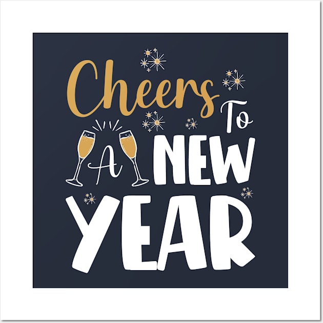 Xmas New Year Wishes Cheers 2023, Christmas Gift For Family Wall Art by EleganceSpace